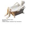Funny Bathtub Decor Realistic Skeleton Statue, Scary Prank Toy for Desk Haunted Trick Toys House Decor, Spooky Mini Skull Ornament Party Halloween