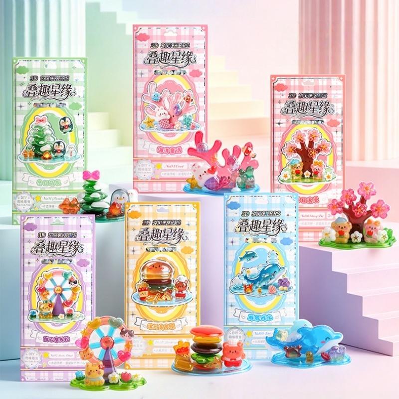 3D Stacked Stickers Cute Animal Stickers For Girls Boys Classroom Prizes Handmade Diy Creative Party Gift