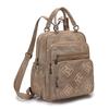 Vintage Leather Backpack for Women Casual Daypack Travel Shoulder Bag with Multi Pockets