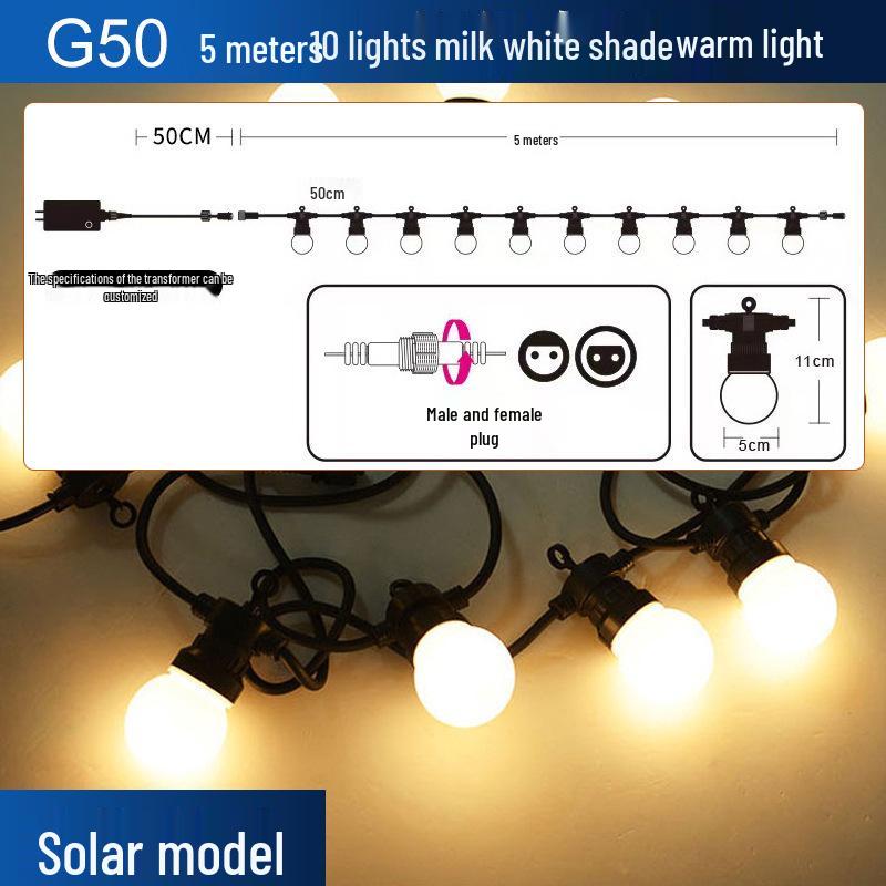Waterproof G50 LED String Lights: Camping, Awning, Wedding, Christmas Decorations