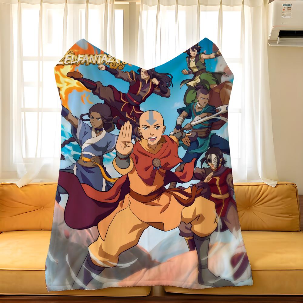 Animation A-Avatar The Last A-Airbender Throw Flannel Cozy Print Blanket, Portable, Durable Machine Washable Cute Cool