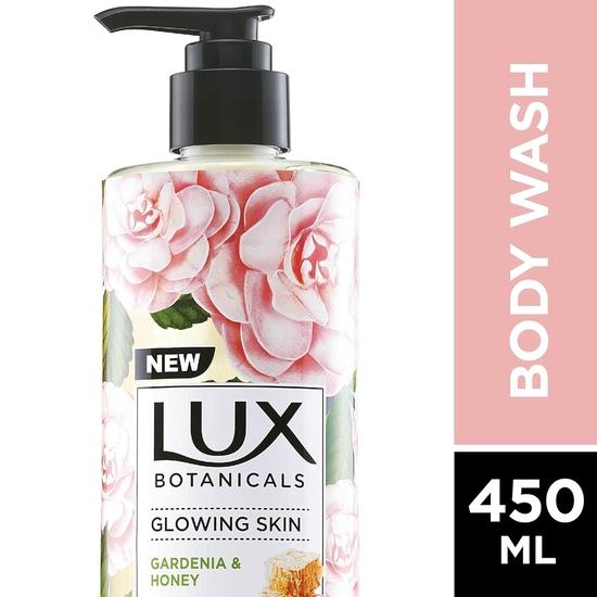 Lux Botanicals Glowing Skin Body Wash with Gardenia & Honey Extracts for Women, 100% Natural Extracts, No Parabens, 450 Ml