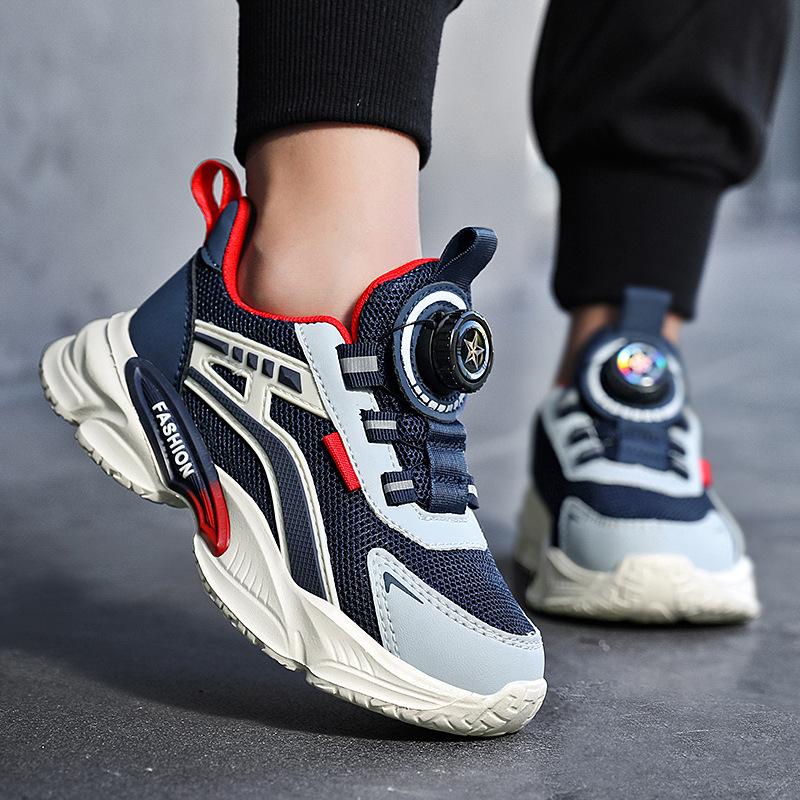 Classmates Frühling und Herbst 2025 Mesh Atmungsaktiv und Bequem Jungen Drehverschluss-Sneakers Mittelgroße und Ältere Kinder Leichte Laufschuhe