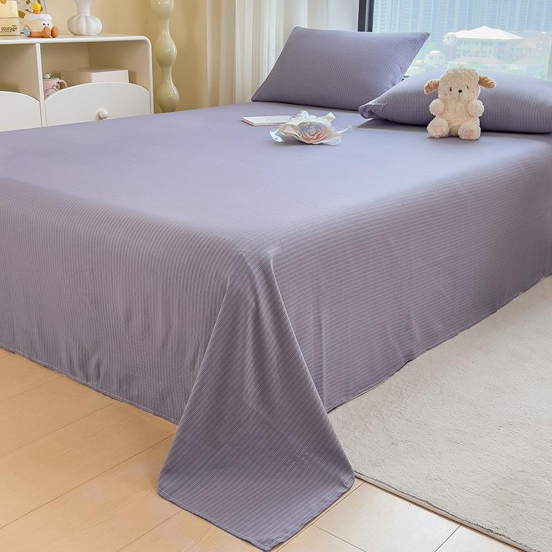 Plain Skin-friendly Sheets for Home Simple Ins Style Mattress Protector Minimalist Solid Color Student Dormitory Washed Sheets