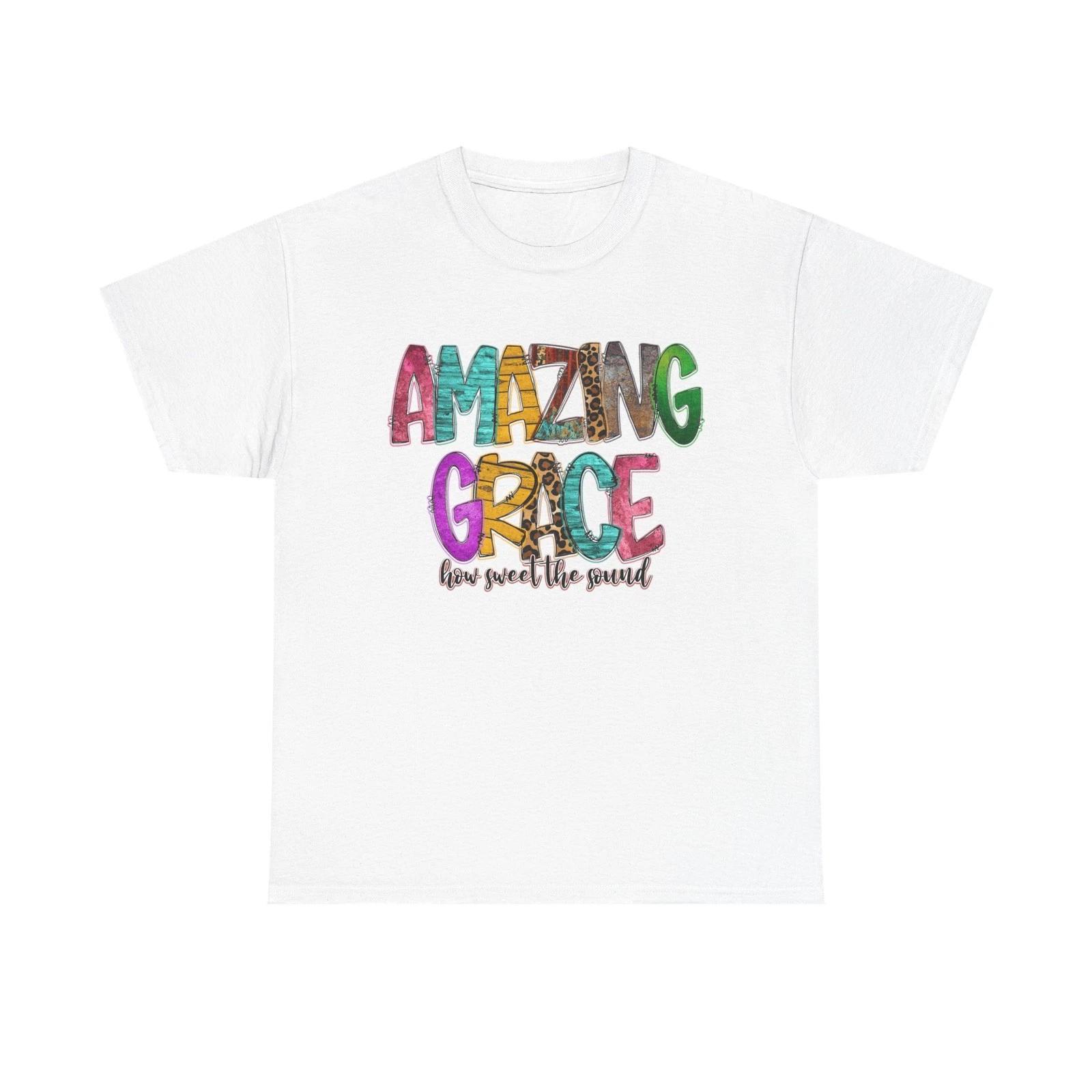 Amazing Grace Unisex Heavy Cotton Tee - Inspirational Shirt for Faith and Hope, L