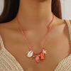 Ornaments Shell Starfish Necklace Adjustable Shell Starfish Beach Chain  Women