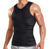 Neoprene Body Shaper Sauna Suit Tank Top Weight Loss Belt Zipper Men Waist Trainer Vest