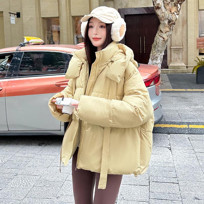 Winter Thickened Short Cotton-padded Clothes Girls New Fashion Loose Cotton-padded Clothes Student Bread Versatile Cotton-padded Jacket