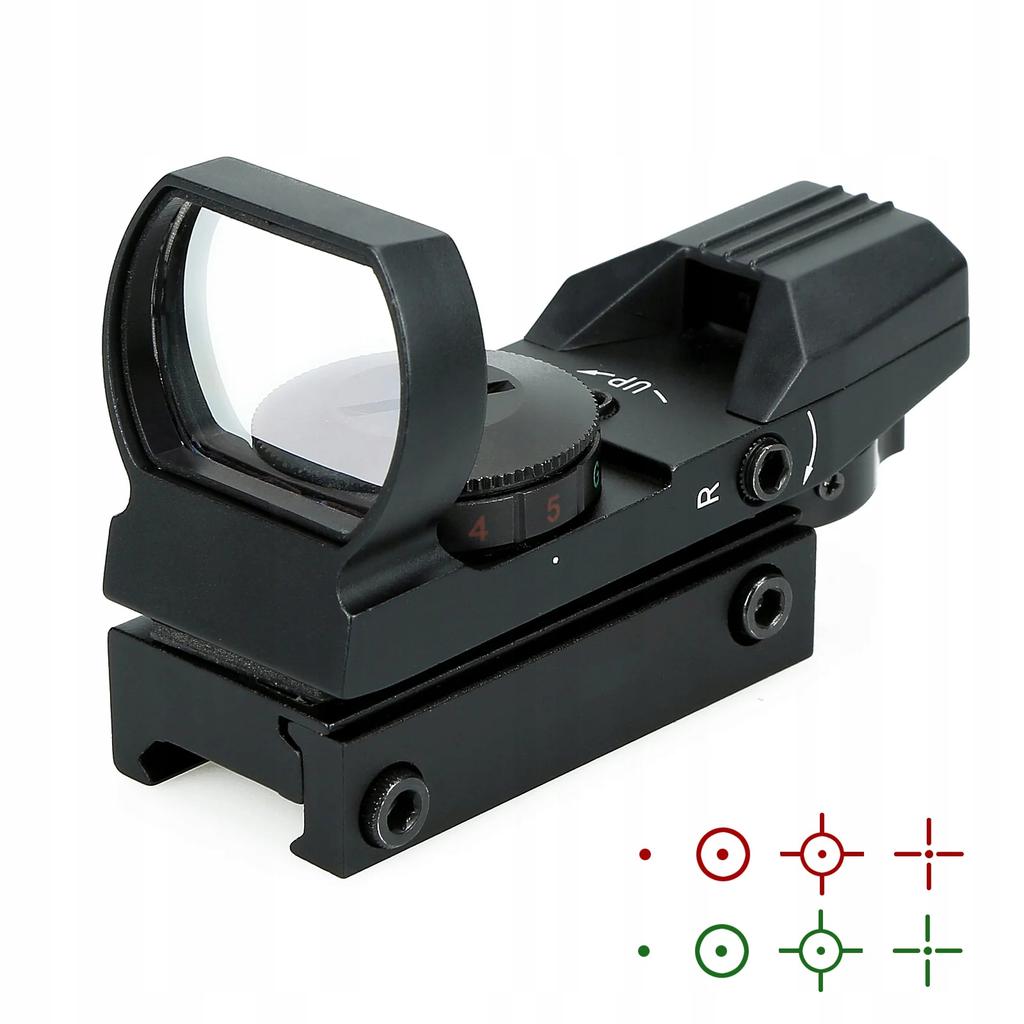 Red Dot Sight Picatinny 20Mm Asg Hunting Shooting 4 Patterns