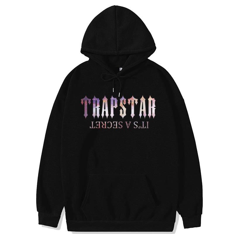 Cross-border Trapstar Alphabet Casual Street Youth Cotton Red and Black Printed Fleece Sweatshirt Sweatpants