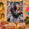 Polyester Wall Tapestry with Demon Slayer Design, Decorative Hanging for Bedroom Living Room Dorm