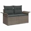 Sofa Set 8 Pieces Gray and Dark Gray Poly Rattan and Steel