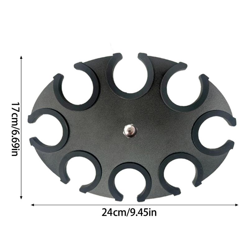 Multi Microphone Holder Organiser Round Shape Mic Storage Stand Tray Equipped with Silicone Sleeve & Mounting Screw