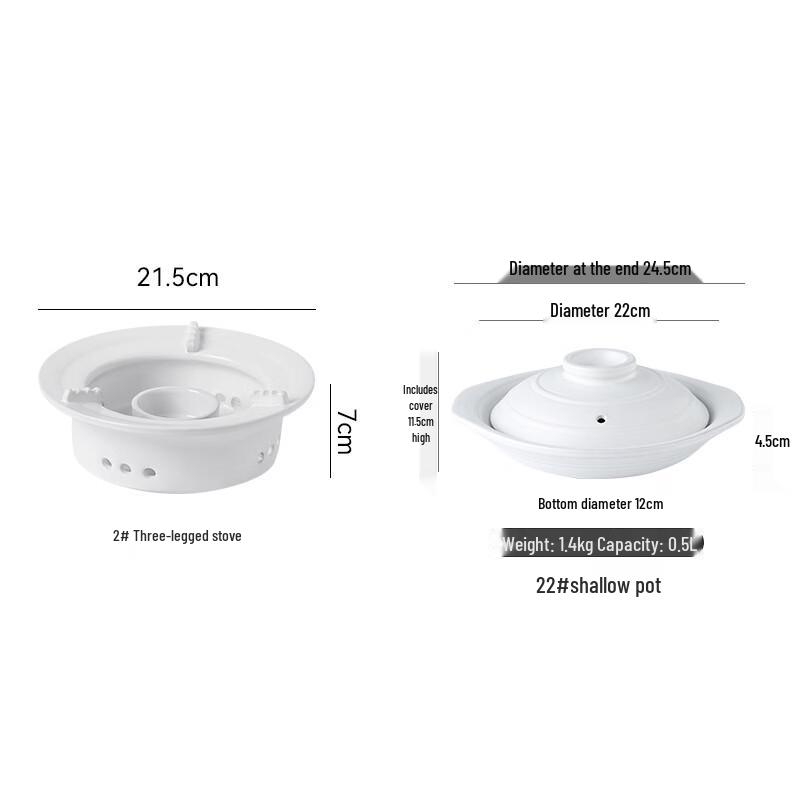 

ZISIZ Ceramic Alcohol Stove with Pot Set