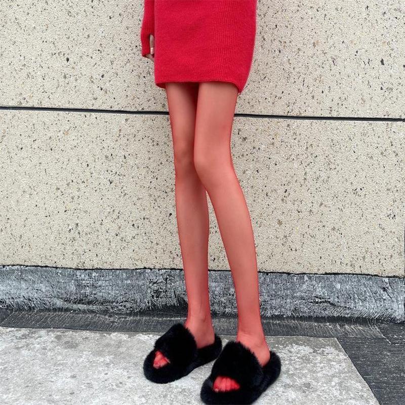 New Red Pantyhose Female Year Red Socks Sexy Anti-Hook Silk Velvet Pantyhose Wedding Bride S Leggings For Women One Size
