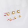 14k Gold Plated Zircon Inlaid Colorful Claw Setting Spacer Beads for DIY Jewelry Making