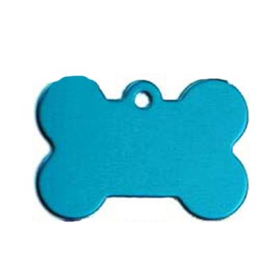 Cheap Multicolor Aluminum Dog Collar Tags Custom Logo Bone Shape Features Lights Solid Pattern Material