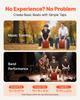 VEVOR Cajon Box Drum, with Internal Guitar Strings, Lightweight Wooden Percussion Box, Portable Birch Wood Drum Musical Instrument with Silicone Feet