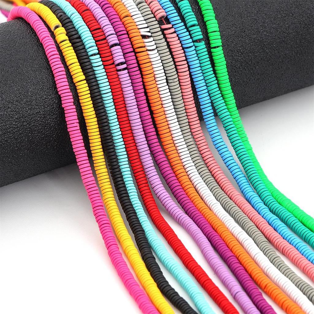 330Pcs Natural Stone Flat Round Disk Hematite Loose Spacer Beads For Necklace Bracelet DIY Jewelry Making Accessories