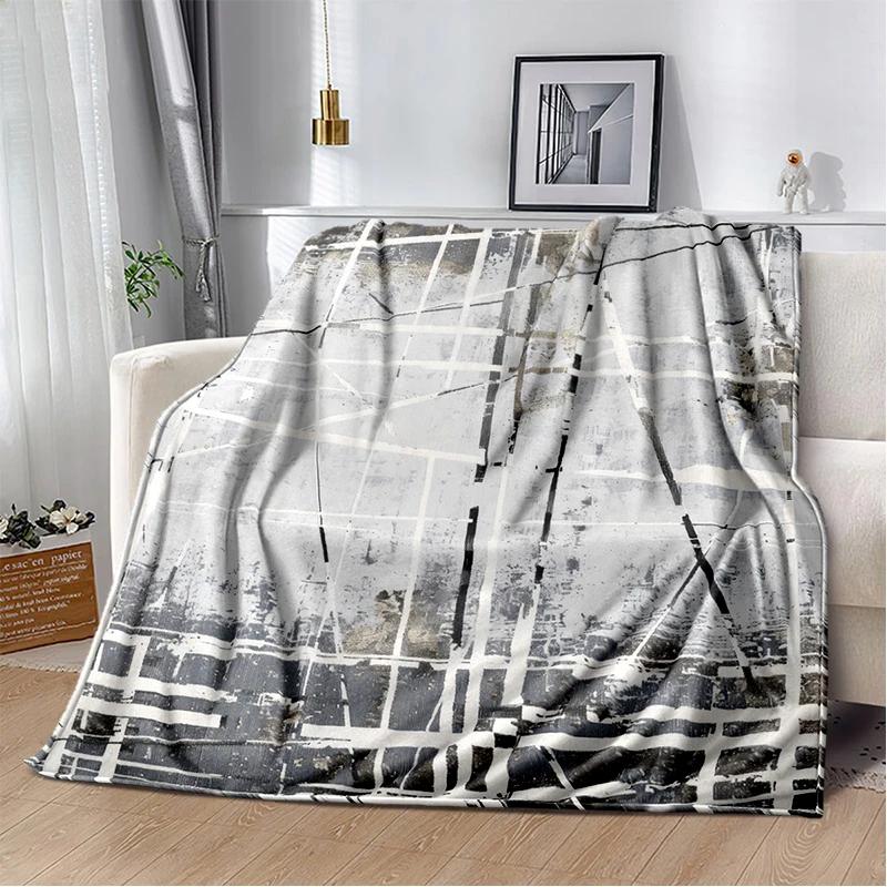 2025 New Style Bohemian Abstract Modern Art Geometry Blanket,Soft Throw Blanket for Home Bedroom Bed Sofa Travel Picnic Gift Kid