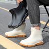 Short Tube Fishing Fashion Thickened Rain Shoes Water Shoes Men's Rain Boots Non-slip Wear-resistant Waterproof Kitchen Work Site Rubber Shoes