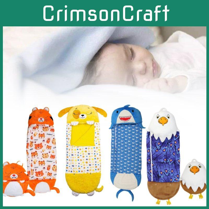 Soft And Comfortable Kids Sleeping Bag Featuring Adorable Animal Pillow For Cozy Nights