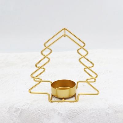 No Deformation Christmas Candlestick Rust-proof Small Metal Candle Holder Exquisite Desktop Candlestick Ornaments