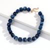 New Trendy Colorful Resin Square Beads Chain Necklaces for Women Popular Handmade Acrylic Geometric Choker Retro Jewelry Gift