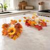Rustic Fall Candle Decoration Rings Wreaths Artificial Maple Leaf Ring for Pillar Seasonal