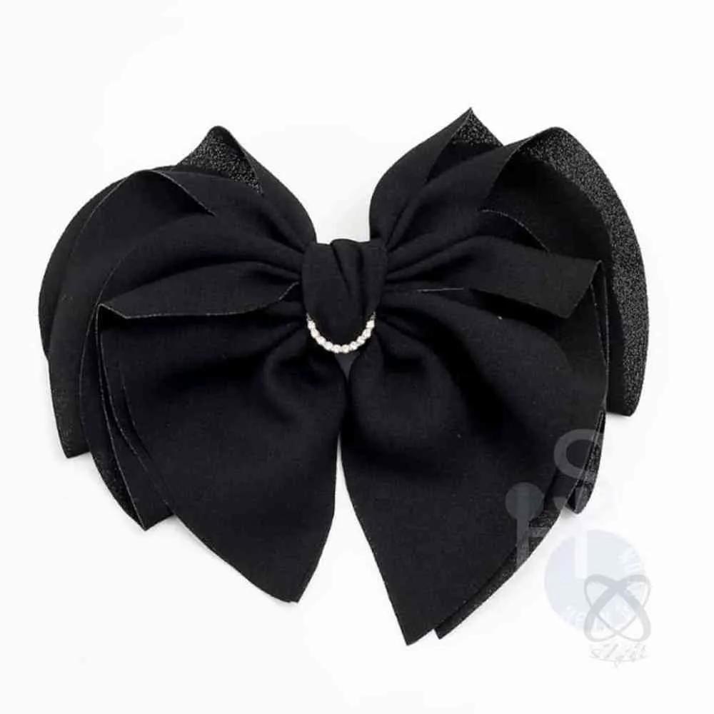 Butterfly Cubic Automatic Hairpin Black Black Ribbon Pin Large Ribbon Pin Black Ribbon Pin