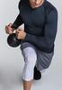 Tesla Compression UV Compression Sports Sports Base Men's Wear, V-Neck, Protection, Sweat-Wicking, Quick-Drying, Shirt, Undershirt, Running, Training,