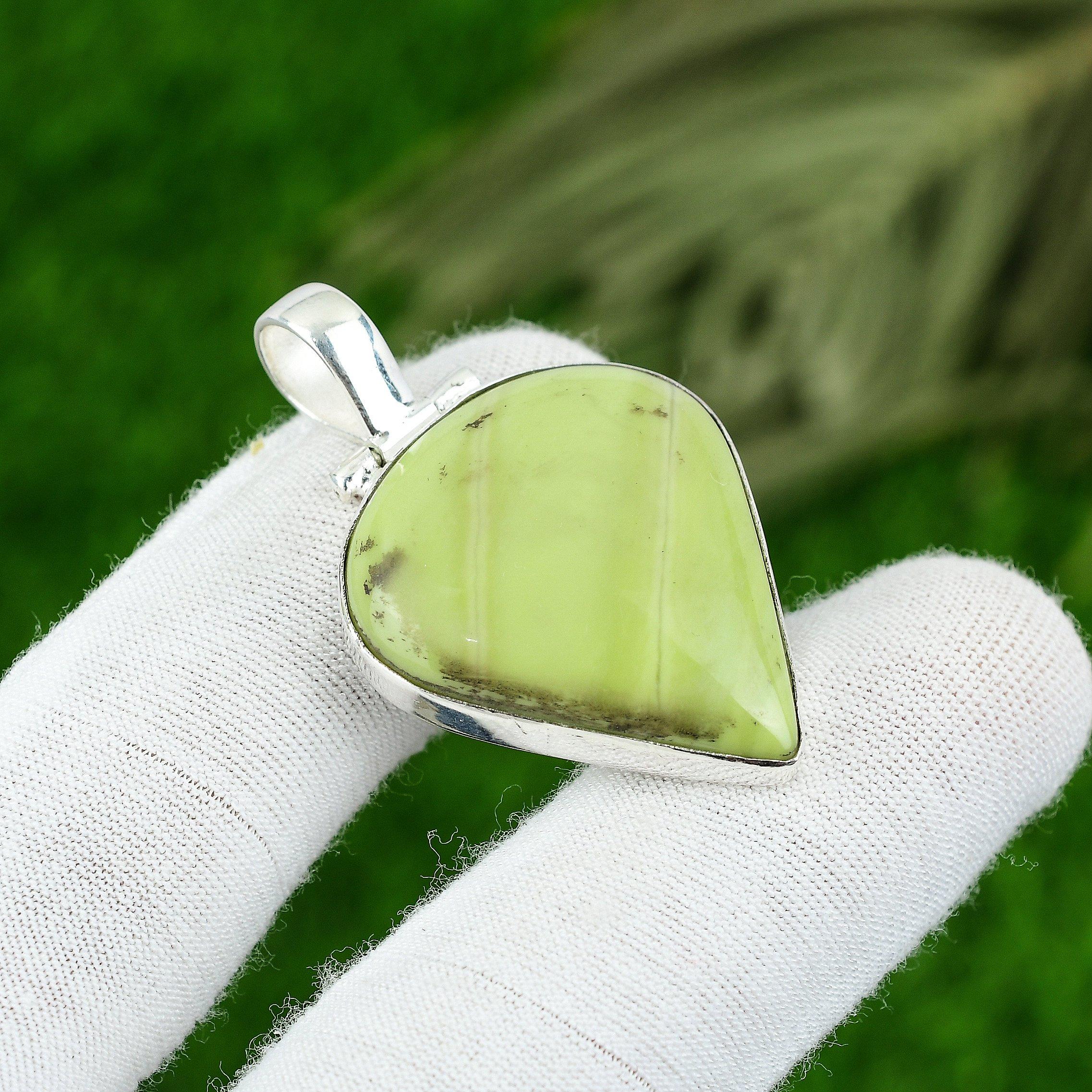 

Natural Imperial Jasper Gemstone Jewelry 925 Sterling Silver Pendant For Women