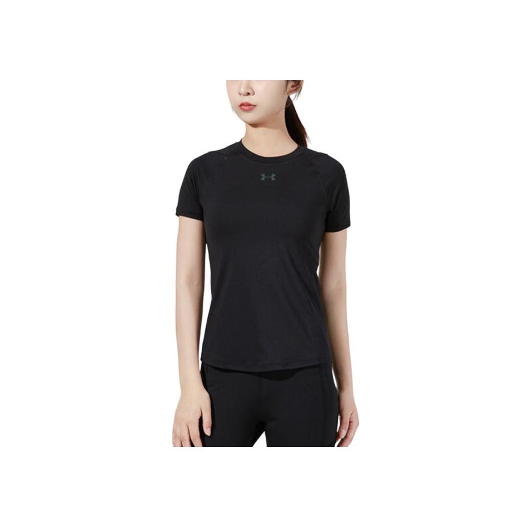 

Under Armour Solid Color Comfortable Breathable Casual Short Sleeve Raglan T-Shirt Women Tops Black 1357912-001 S