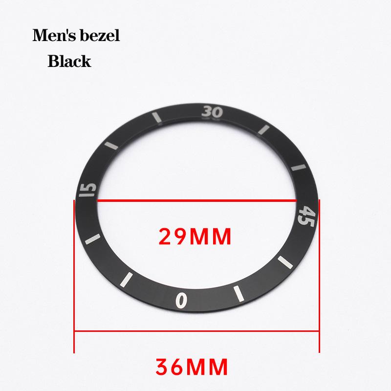 ONEFor Ceramic Case Dial Digital Bezel Men's Women's Black White Watch AccessoriesMN