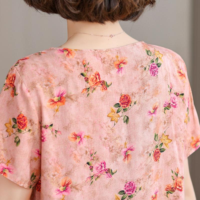 Plus Size 2 Piece Sets Women Outfit Summer Vintage Clothing Loose Casual Pants Sets