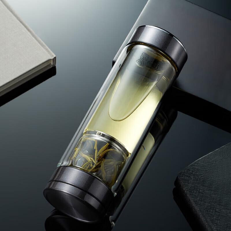 Heenoor Double-Layer Magnetic Tea Infuser Glass Bottle