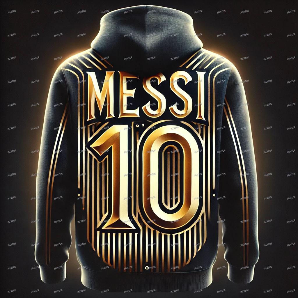 

Найновіша чоловіча толстовка з 3D-принтом, із зображенням футбольної суперзірки Мессі, модна, з особистістю, чоловіча повсякденна спортивна толстовка для вулиці S