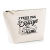 Beige Pouch I Can't I Have Rally Minimalist I Can't | 3 L Cotton Toiletry Bag with Metal Zip and Flat Bottom