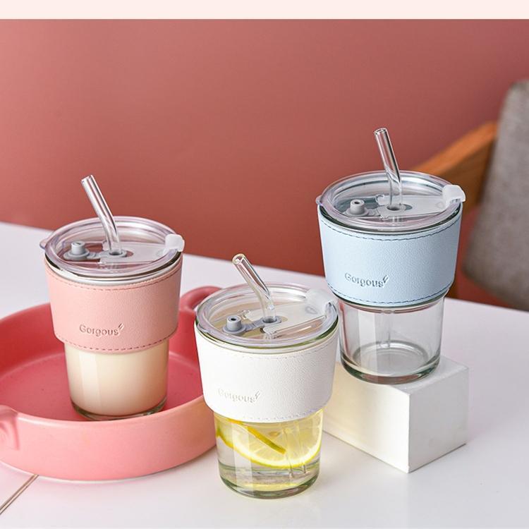 Perfect Day Coffee Mug With Cover Double Wall Glass Cups mugs coffee Silicone Straw mug souvenir personalized
