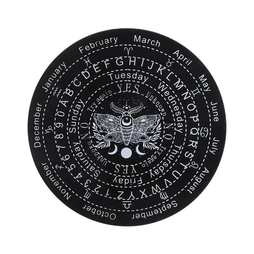 15/25cm Wooden Pendulum Board with Stars Sun&Moon for Divination Message Board Metaphysical Altar Decoration Altar Supplies