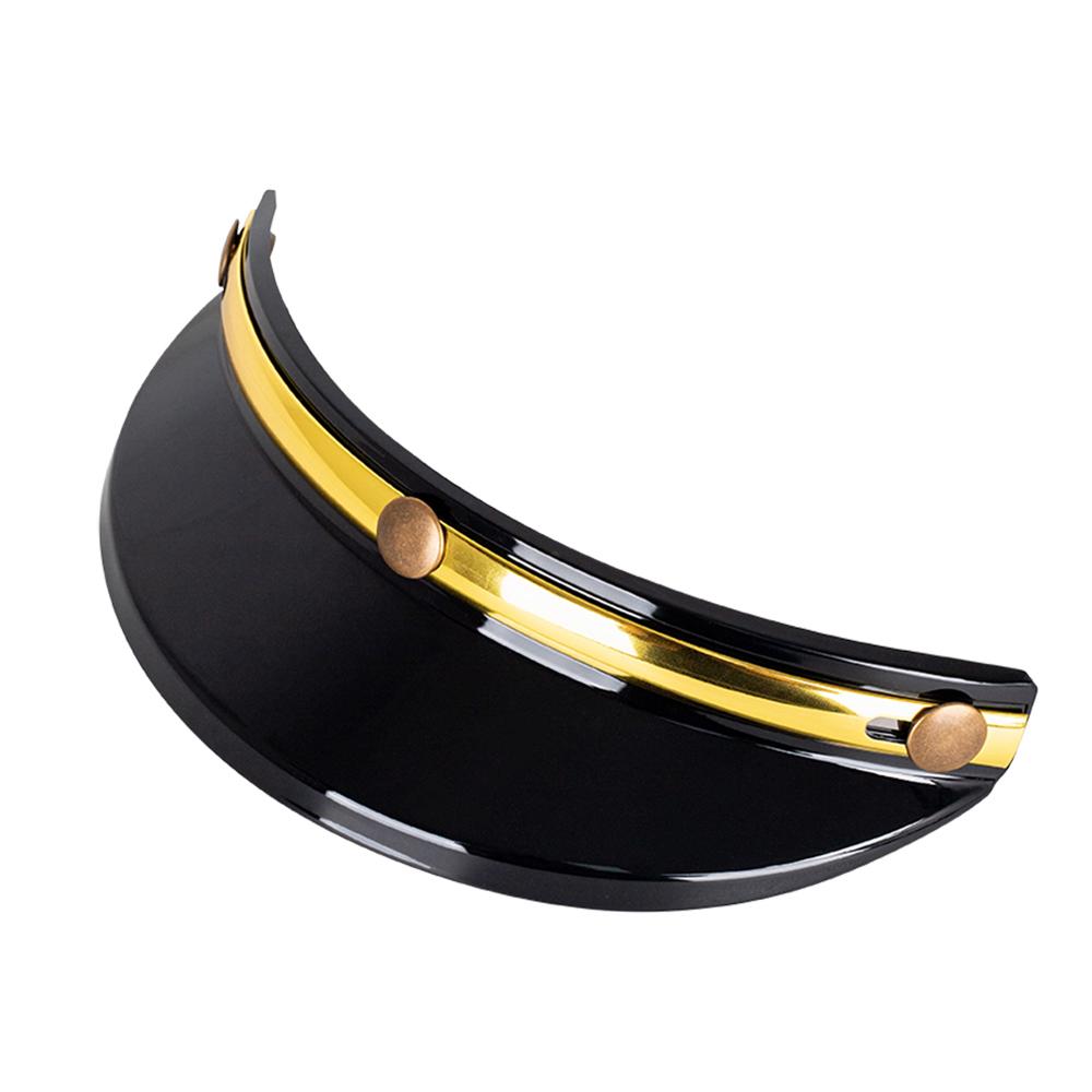 Helmet Peak Shield 3 Snap-Button Visor Flip Up Wind Shield Open Face 34 Retro Motorcycle Helmet