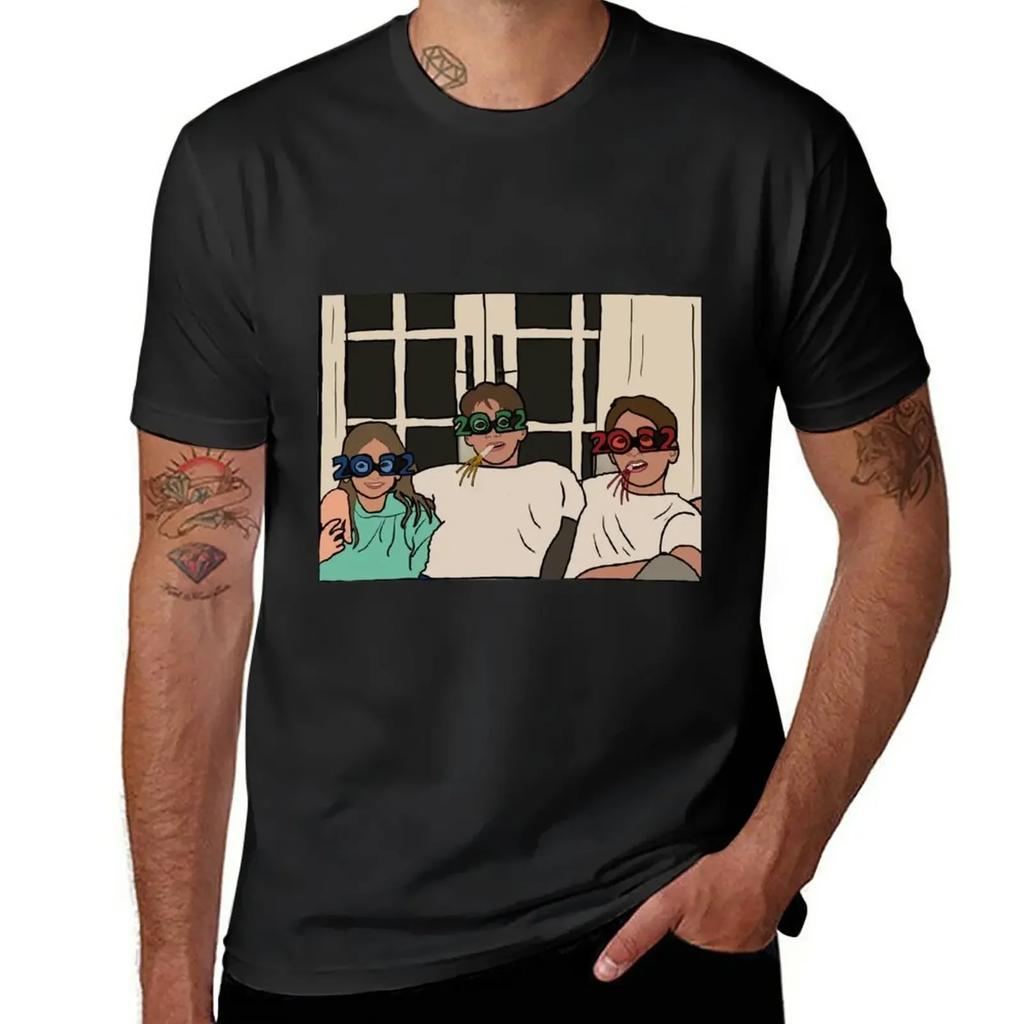 Happy New Year! T-Shirt plain summer tops sports fans Men's t shirts