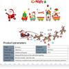 Home Holiday Scene Xmas Decoration Santa Claus Wall Sticker Home Decals Christmas Window Stickers