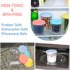 4 Pack Silicone Replacement Lids for Luminarc Working Glass, BPA Free Storage Covers Fit 14 Ounce Dof & 21 Ounce Dof & 23.25 Ounce Coolers,