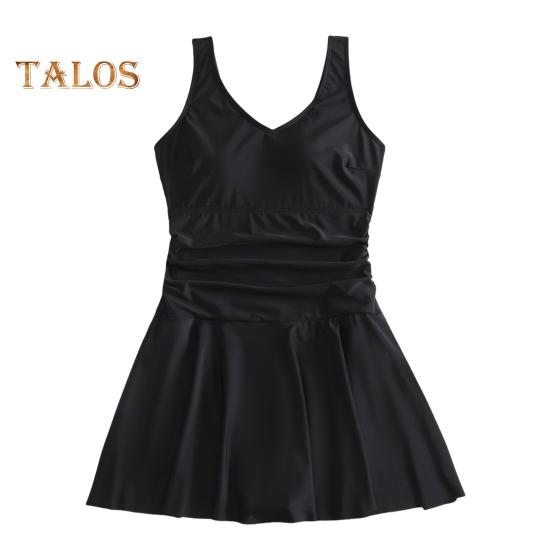 Ženy Květinový potisk Monokiny hluboký výstřih do V Splývavý lem Jednodílné plavky Slim Fit Plavky Šaty Styl Plážové oblečení