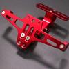 Universal Motorcycle License Number Plate CNC Rear Mount License Plate Bracket Adjustable Aluminium Alloy LED Light Holder