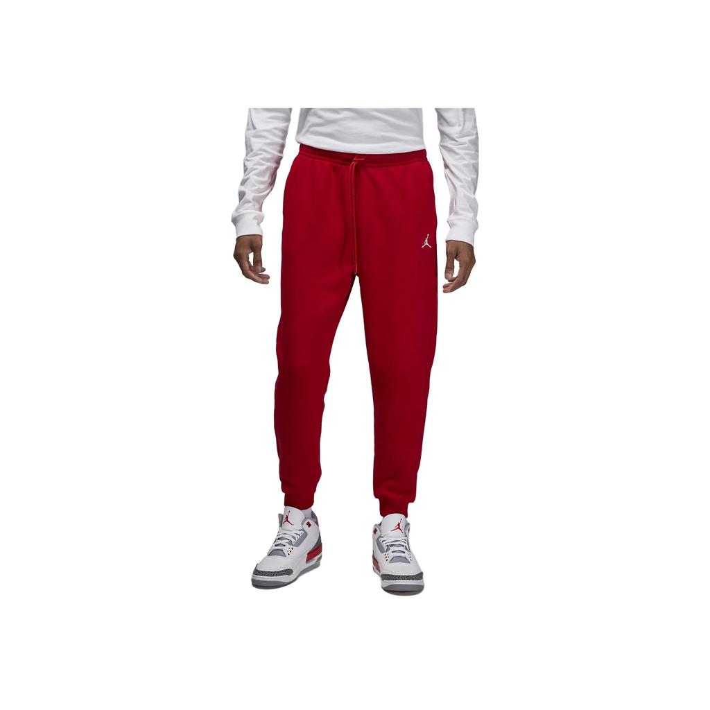 Jordan Essentials Solid Logo Drawstring Cuff Pants Men Bottoms Fitness-Red FJ7779-687