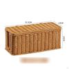 RattanCordHider Box BasketLike Lidded Cable Desktop Power Board Cover Double Opening
