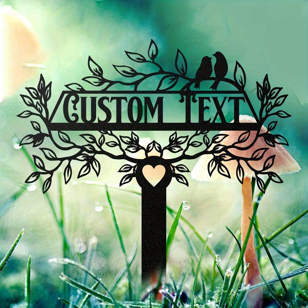 Exquisite Customizable Bird Metal Garden Stakes Art Deco Wedding Handmade Hollow Out Nature Theme Custom Sign