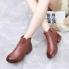 Fashion GKTINOO Short Boots Women 2024 New Winter Fur Women Ankle Boots Genuine Leather Large Size 43 Women's Chelsea Boots